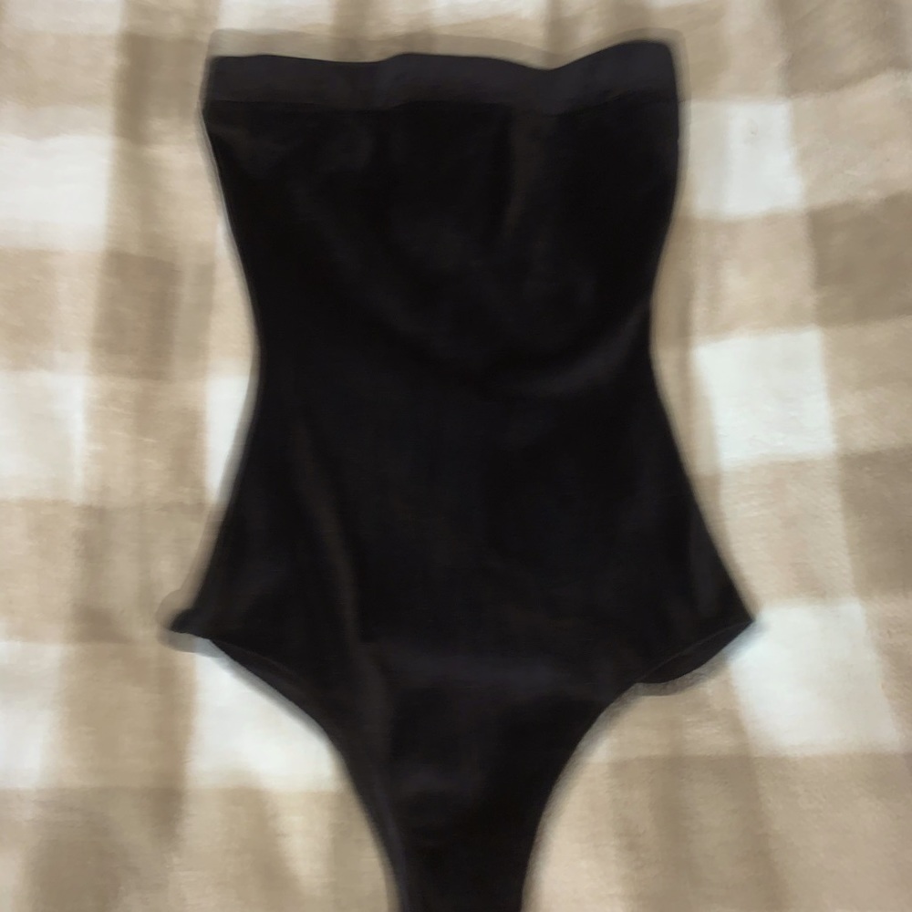 Velvet black body suit